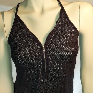WILDCAT Net Knit Sleeveless, Zipper Top